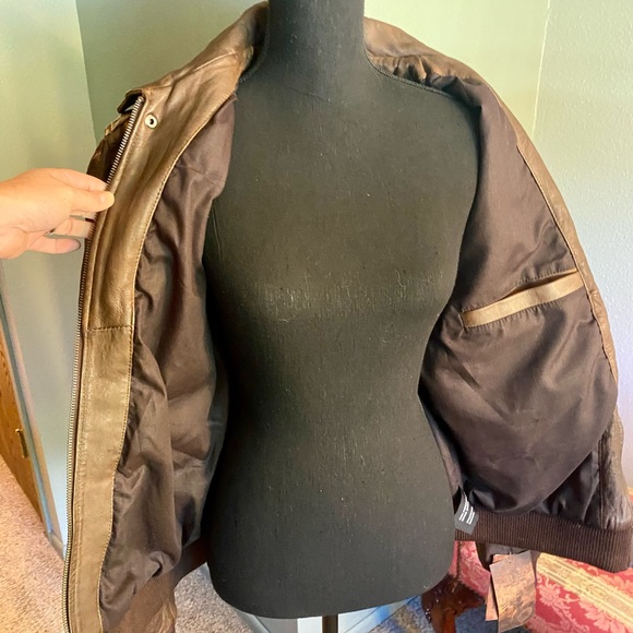 BH Vintage Leather Bomber Jacket New With Tags - Picture 6 of 7